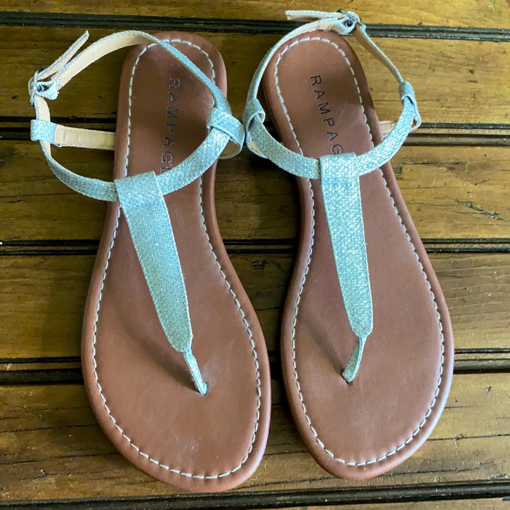 . Great condition silver glitter sandals size 6.5